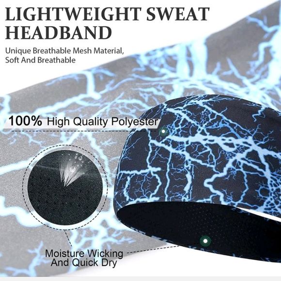 Camo Headband Stretch Sports Yoga Gym Hair Band Wrap Sweatband for Women Men US - Picture 2 of 6